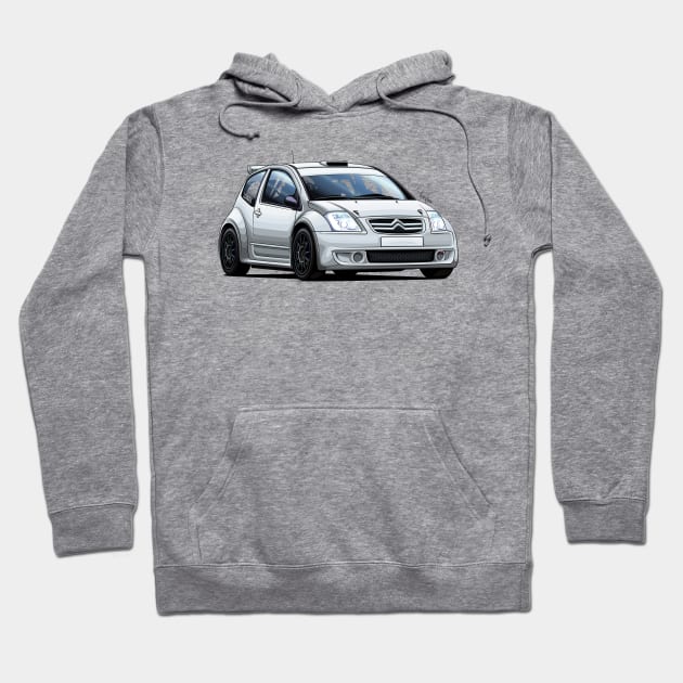 Citroen C2 S1600 - JWRC Hoodie by Mario Ramos Rally Art